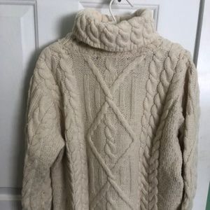 Innis Craft Irish Cable Knit Turtleneck Sweater